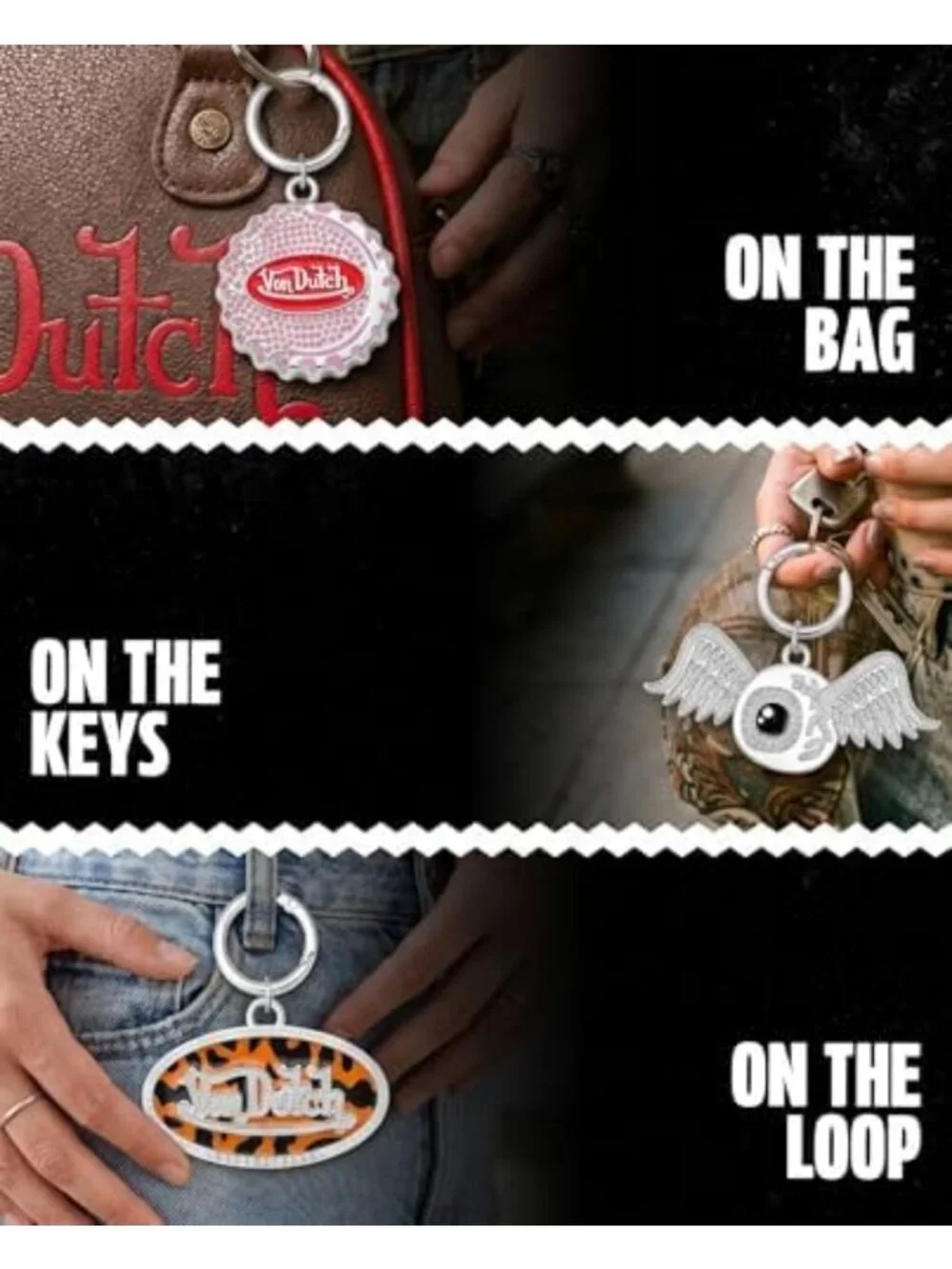 Colorful Rhinestone Bag Charm Keychain - Stylish Accessory for Handbags